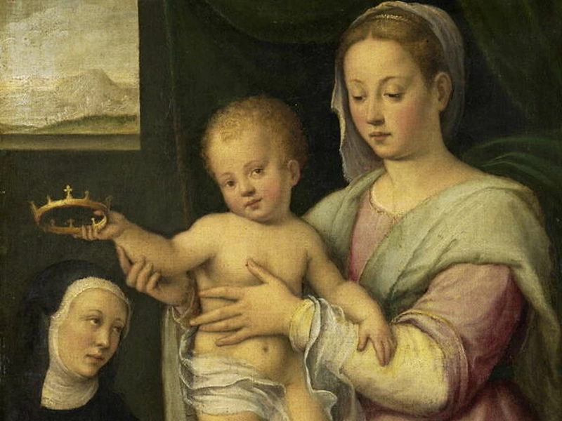 1552-Barbara Longhi - Maria con Bambino e Santo